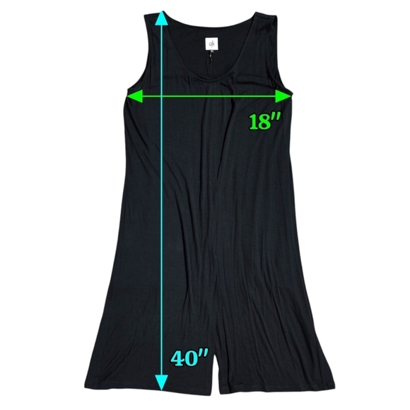 Cabi 3243 Beyond Tee Black Layered Sleeveless Tunic Lagenlook Convertible - Picture 2 of 9